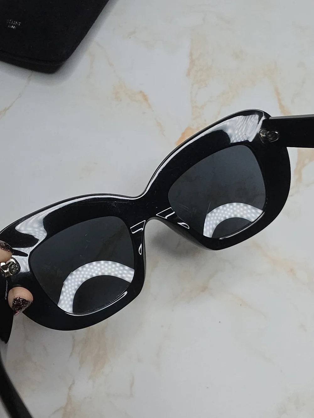 Celine Diane Oversized Black Sunglasses